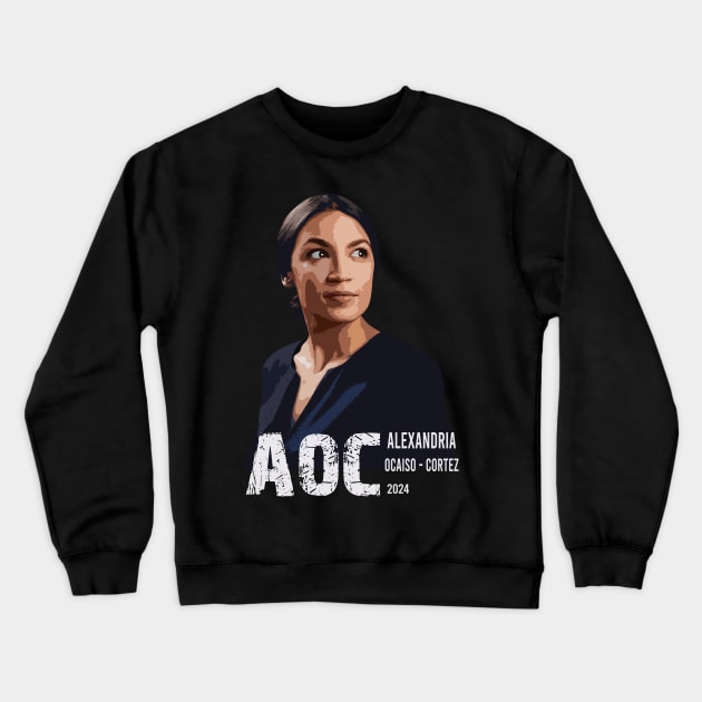 Alexandria Ocasio Cortez 2024 Crewneck Sweatshirt by onyxicca liar